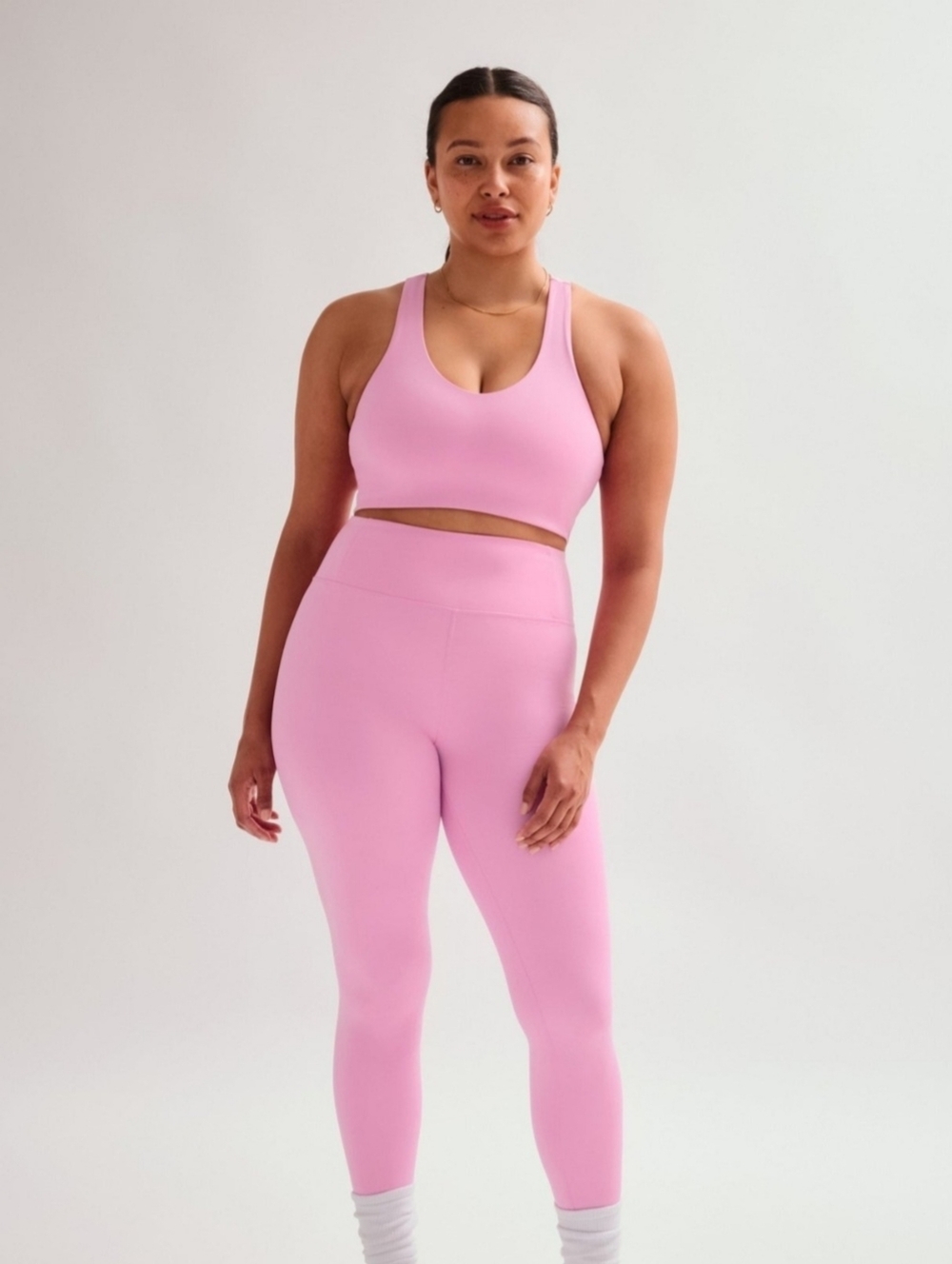 Like New Girlfriend Collective FLOAT Ultralight Leggings Light Pink Sz M